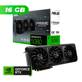 Placa de Video ASUS NVIDIA RTX 5080 PRIME OC 16Gb GDDR7