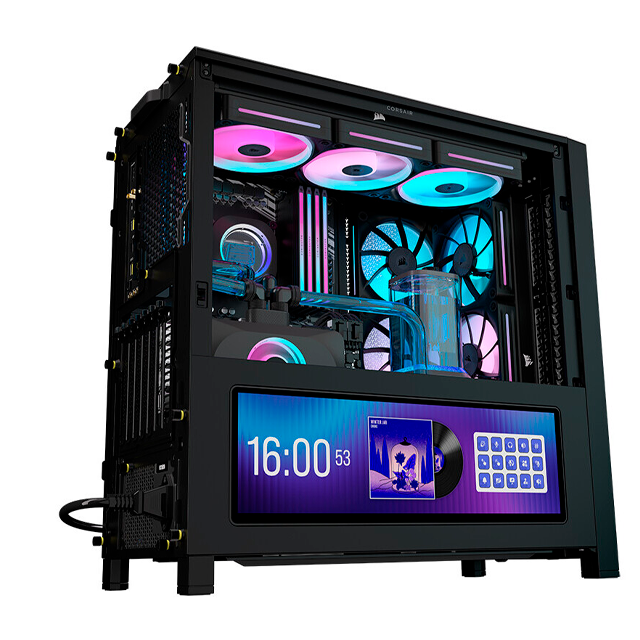 Gabinete Corsair 4000D FRAME LCD RS ARGB Premium Pantalla 4x120mm CC-9011326-WW