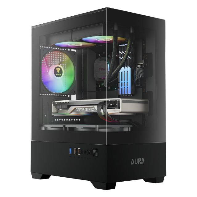 DIA DEL PADRE Gabinete Gamdias Aura GC9M Templado 3x12cm ARGB MICRO ATX