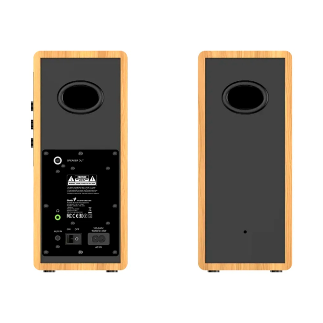 Parlantes Genius SP-HF1220BT Pine Wood Bluetooth 3.5mm 45 Watts