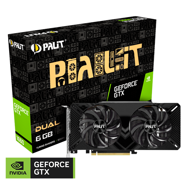 Placa de Video Palit NVIDIA GeForce GTX 1660 DUAL 6GB GDDR5