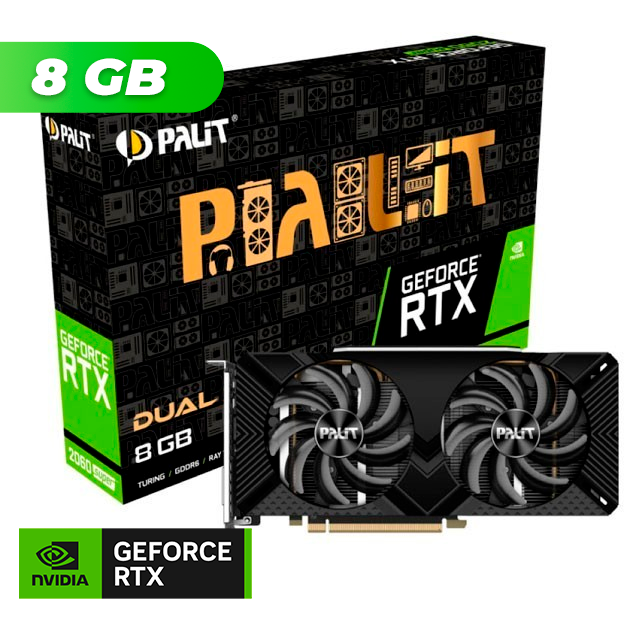 Placa de Video Palit NVIDIA GeForce RTX 2060 SUPER DUAL 8GB GDDR6
