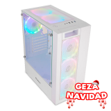 NAVIDAD Gabinete Solarmax CM-5920 White Mesh Templado ARGB 6x12cm 