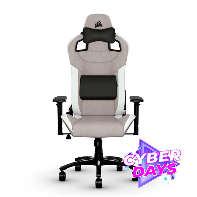 CYBER DAYS Silla Gamer Corsair T3 Rush Gris/Blanco 2023
