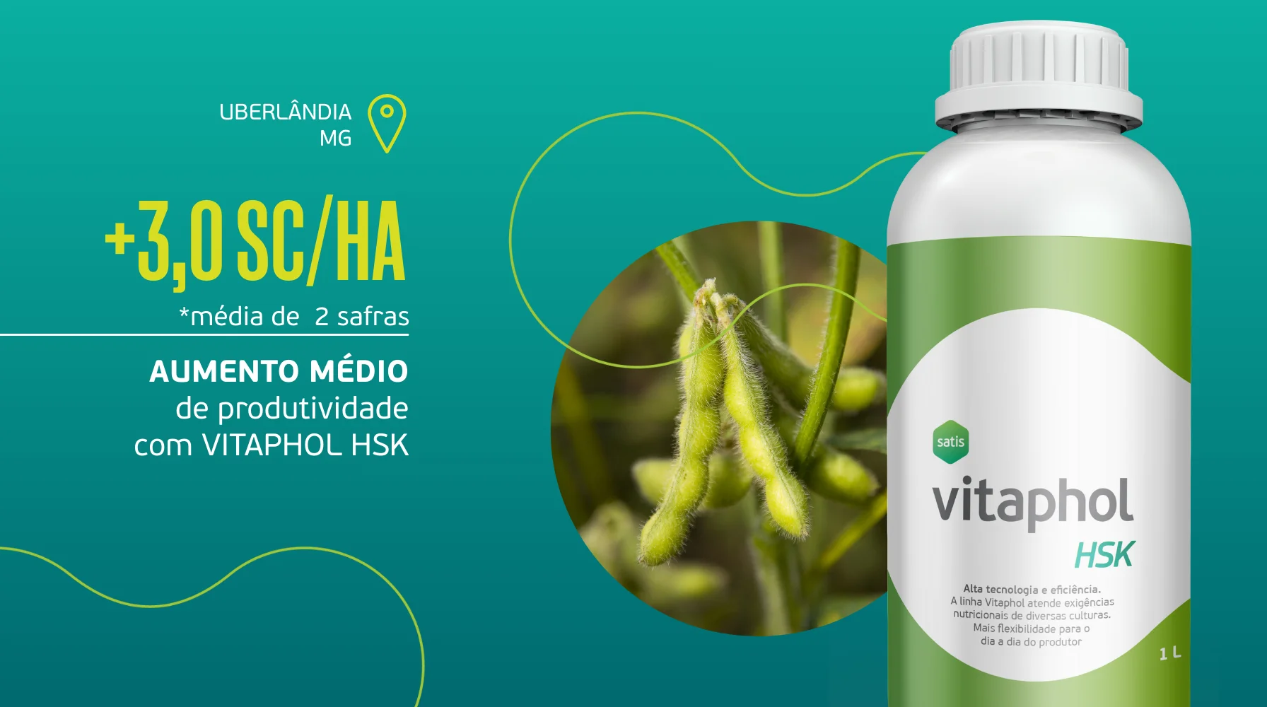 Aumento de produtividade na soja com Vitaphol HSK