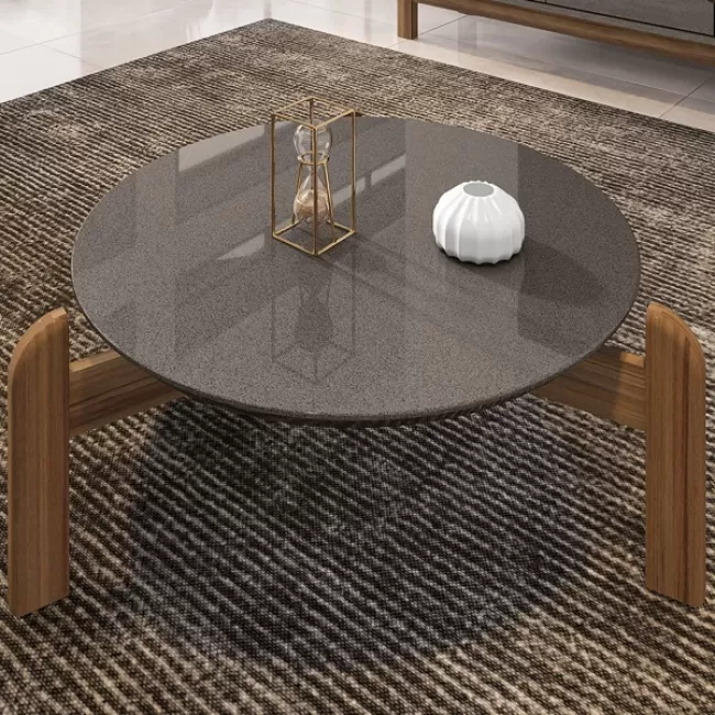 Mesa de Centro Lizz - Cinza - Casa Decor