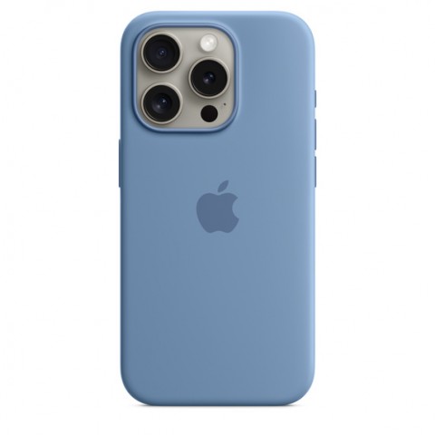 Capa de Silicone com Magsafe para Iphone 15 Pro - Azul