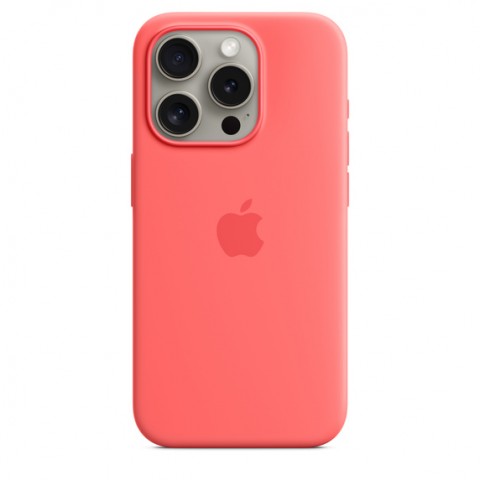 Capa de Silicone com Magsafe para Iphone 15 Pro - Vermelho