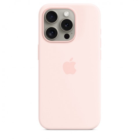 Capa de Silicone com Magsafe para Iphone 15 Pro - Rosa