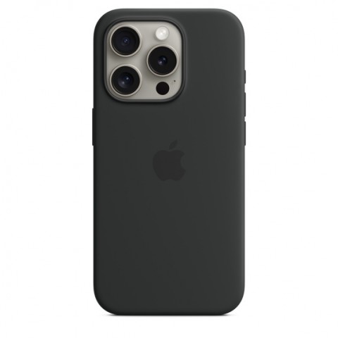 Capa de Silicone com Magsafe para Iphone 15 Pro - Preto