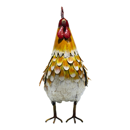 galo metal colorido 36x15x34cm