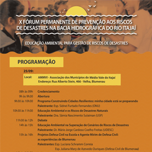 X Fórum de Prevenção aos Riscos de Desastres na Bacia Hidrográfica