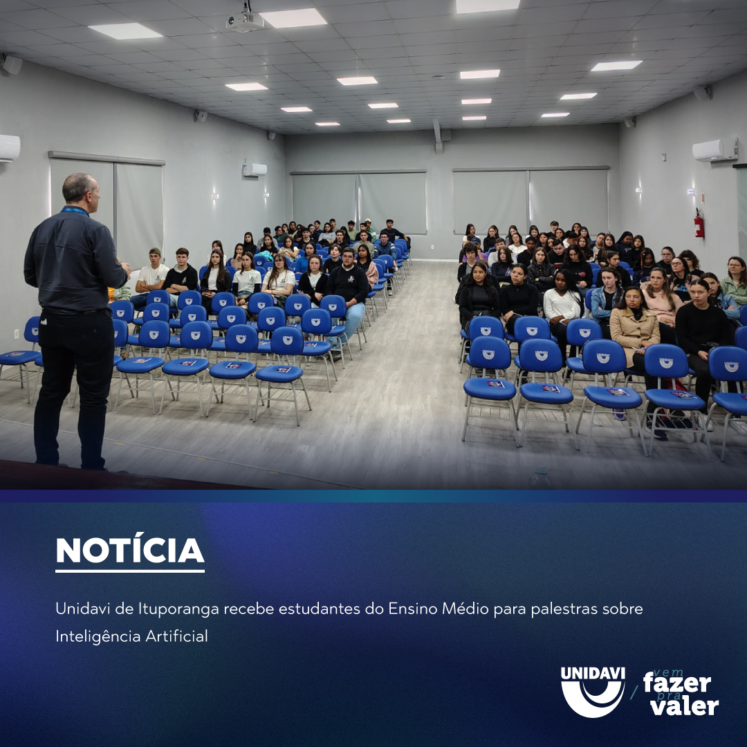 Unidavi de Ituporanga recebe estudantes do Ensino Médio para palestras sobre Inteligência Artificial