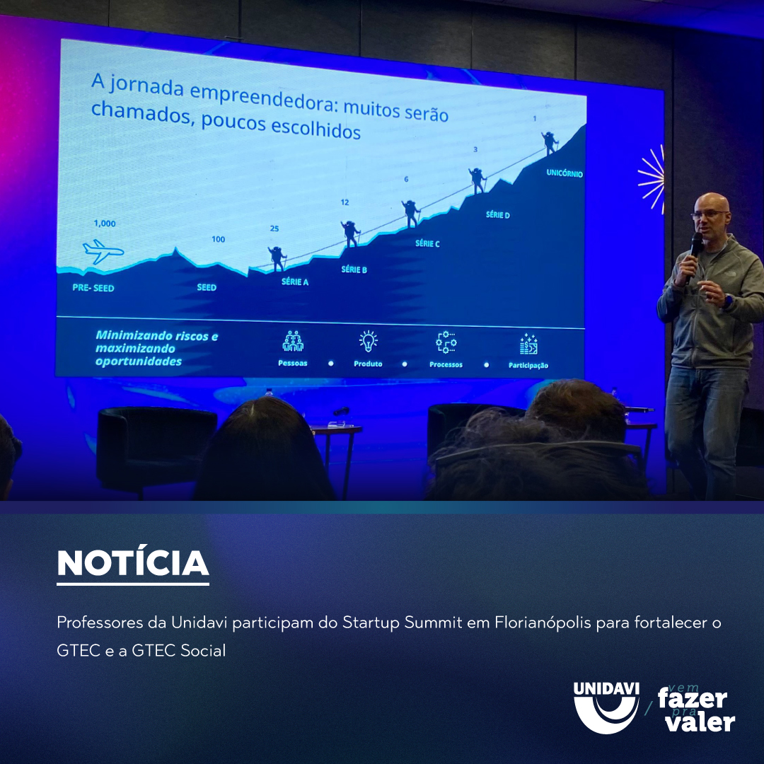 Professores da Unidavi participam do Startup Summit em Florianópolis para fortalecer o GTEC e a GTEC Social