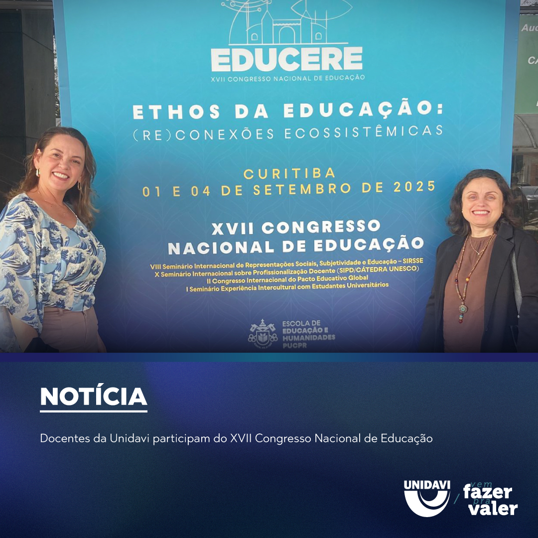 Docentes da Unidavi participam do XVII Congresso Nacional de Educação