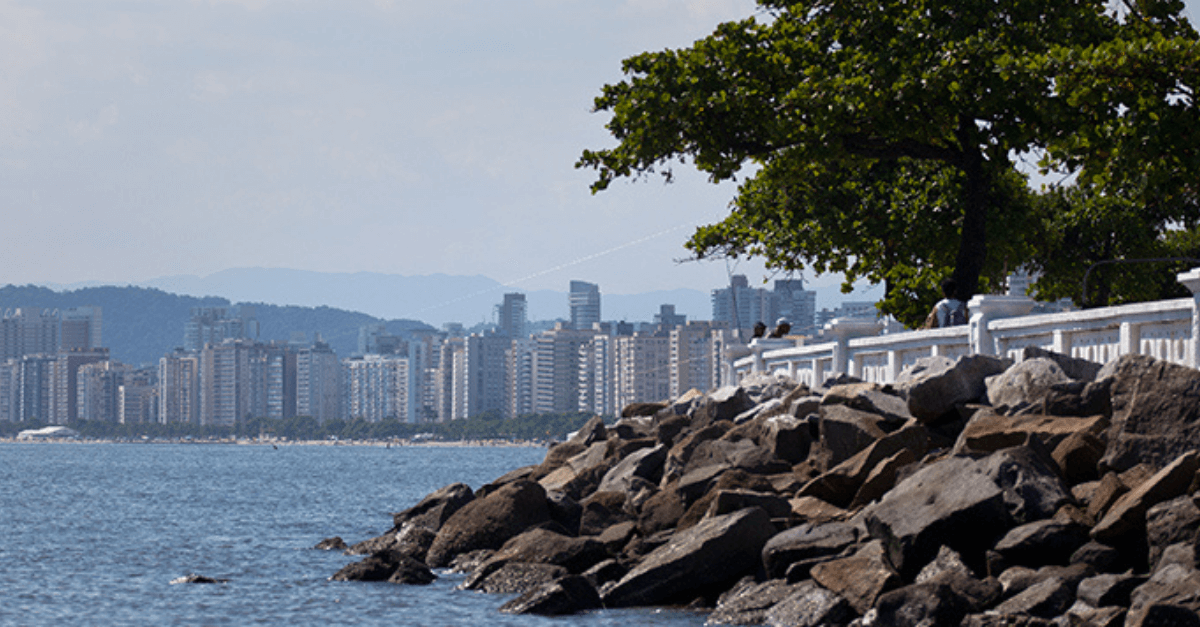 Ilustração de Ponta da Praia Santos - SP