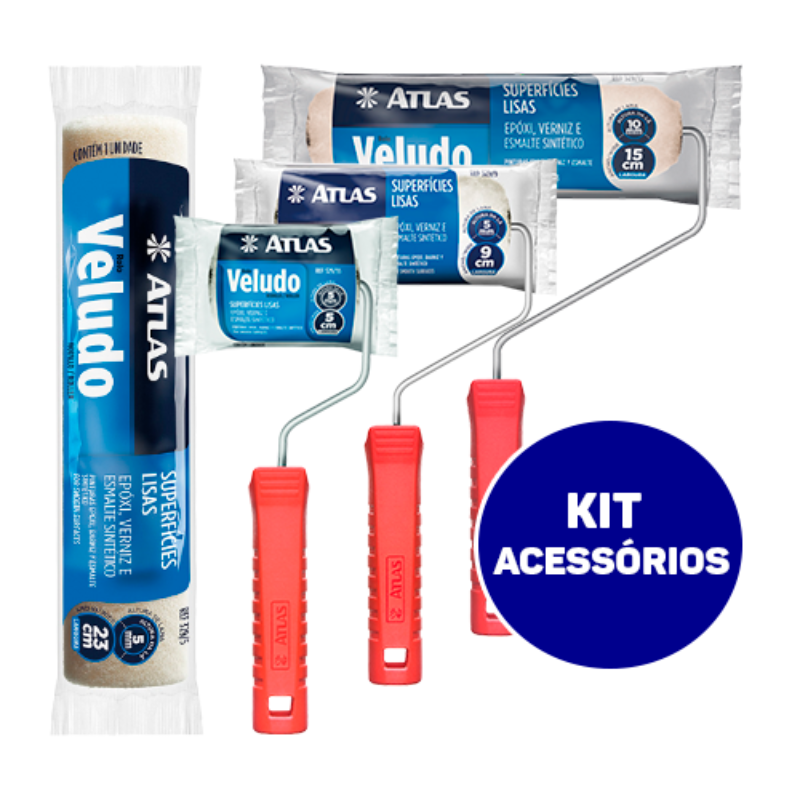 Kit Rolo Veludo Atlas