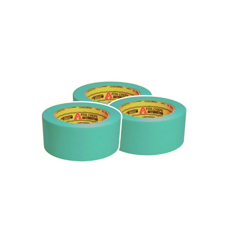 Kit Fita Crepe Adere Automotiva Verde 48x50 (3un)