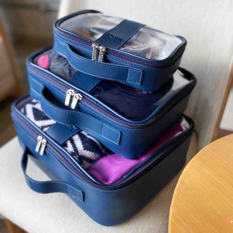 Kit Organizador Mala Azul