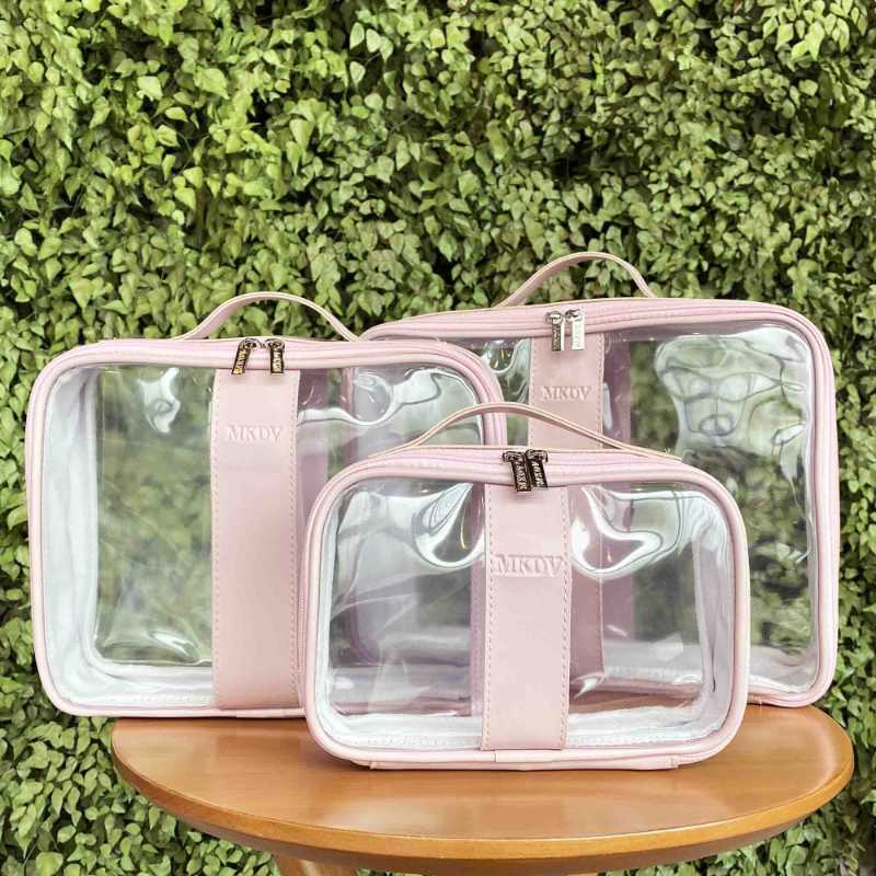 Kit Organizador Mala Rosa