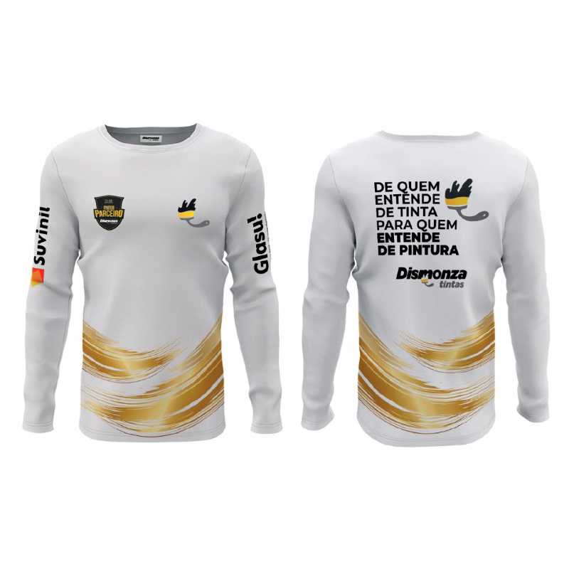  [AMAZONAS] CAMISA MANGA LONGA BRANCA COM DOURADO