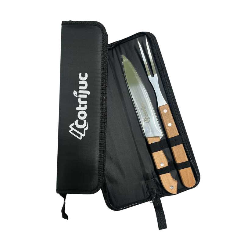KIT GARFO E FACA PARA CHURRASCO COTRIJUC