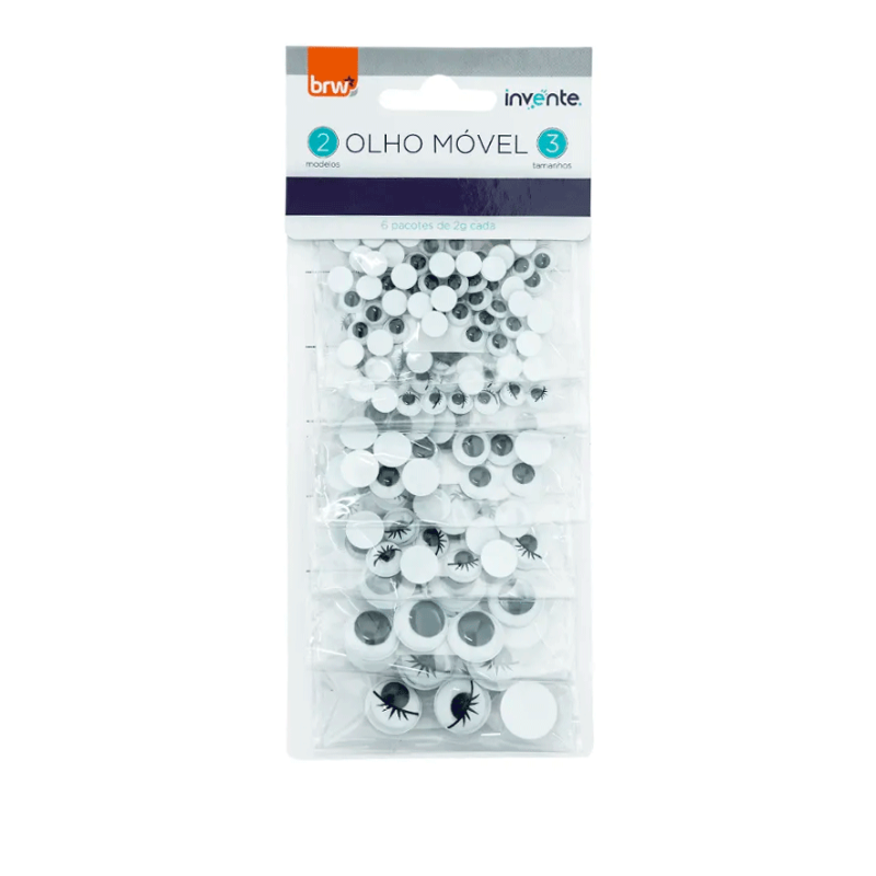 KIT OLHO MOVEL TAMANHOS DIVERSOS 6 PACOTES C/2G CADA - BRW