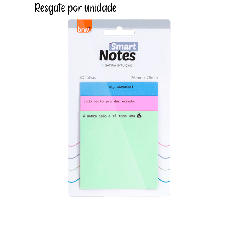 POST-IT ANOTE E COLE 76MMX76MM SATIRA INTUICAO 30FL BA8011-B
