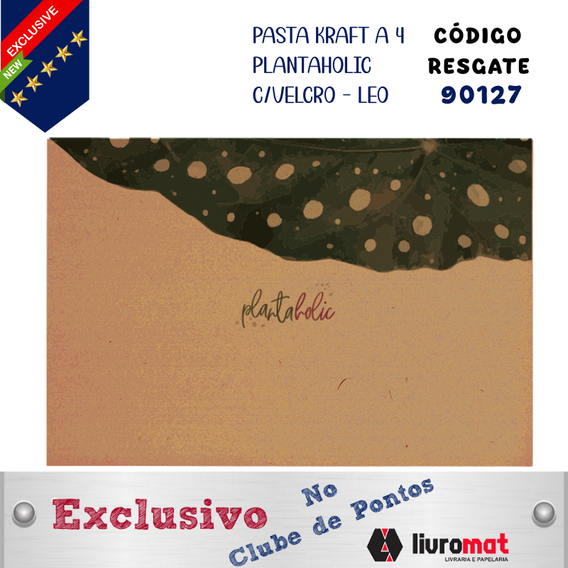 PASTA KRAFT A 4 PLANTAHOLIC C/VELCRO - LEO Código: 90127
