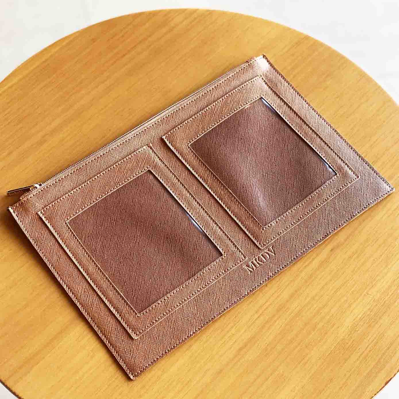 Porta Passaporte Pasta DUO Caramelo