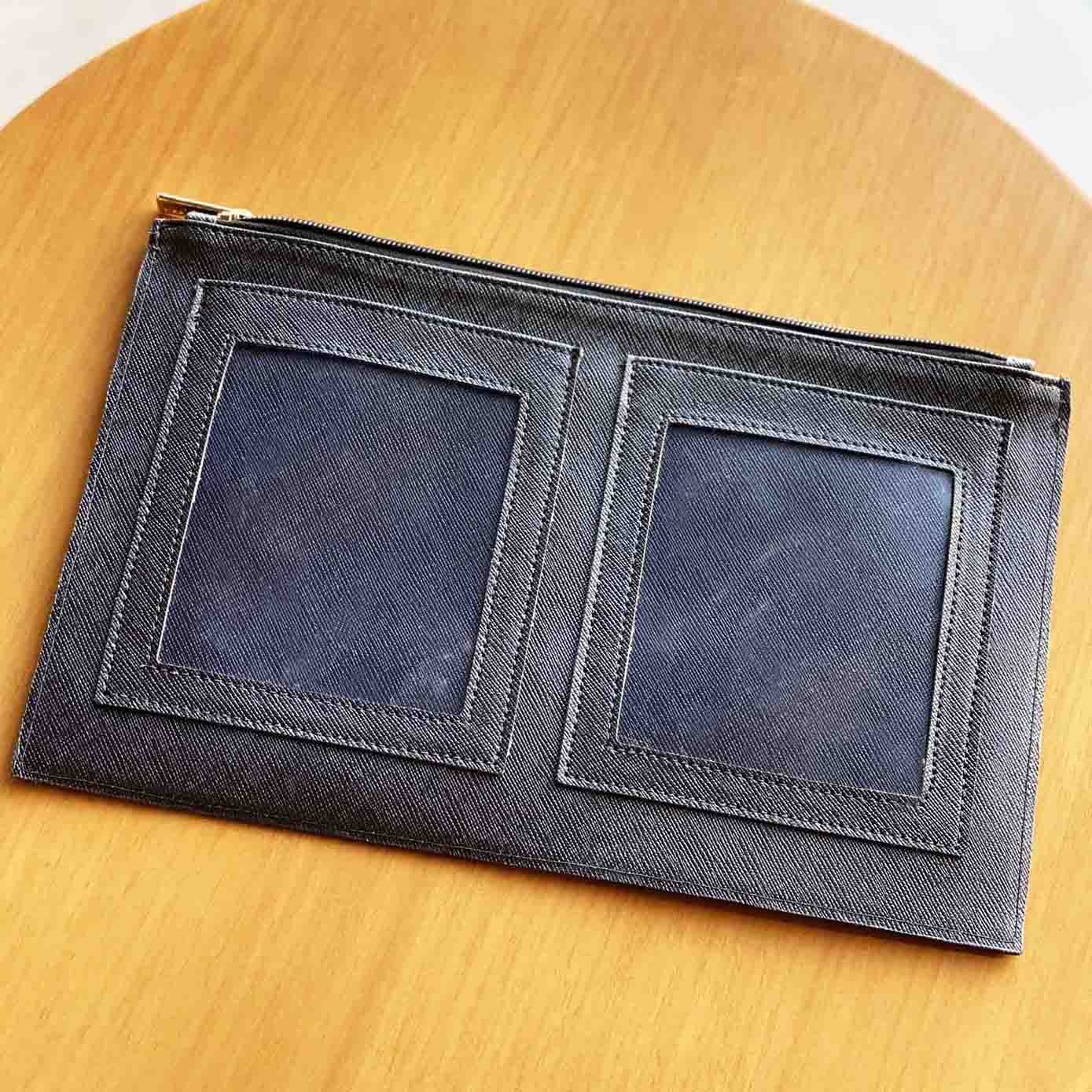 Porta Passaporte Pasta DUO Preto