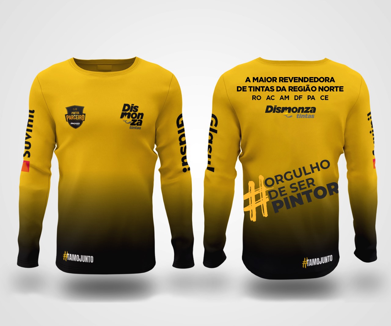 CAMISA [RONDÔNIA] 2026 MANGA LONGA AMARELA E PRETO M G GG