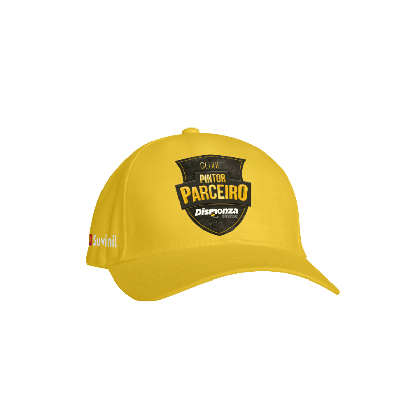 DISPONÍVEL  [PARÁ] - BONÉ  CLUBE PINTOR DISMONZA TINTAS - COR AMARELO