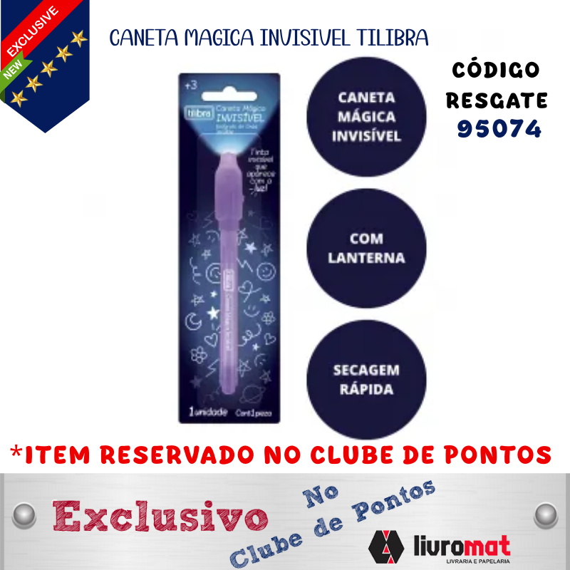 CANETA MAGICA INVISIVEL TILIBRA