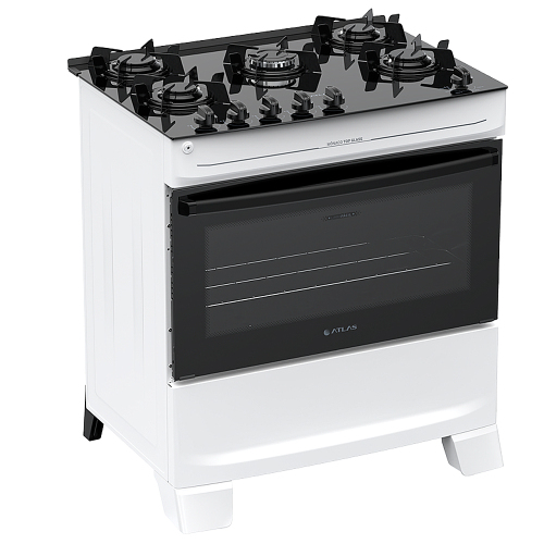 FOGAO 5B ATLAS MONACO TOP GLASS MESA VIDRO C/ ACEN