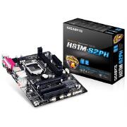 Foto de PLACA MAE LGA 1150 INTEL GIGABYTE GA-H81M-S2PH MATX INTEL CORE I3/I5/I7 4.GER. DDR3 1600MHZ HDMI