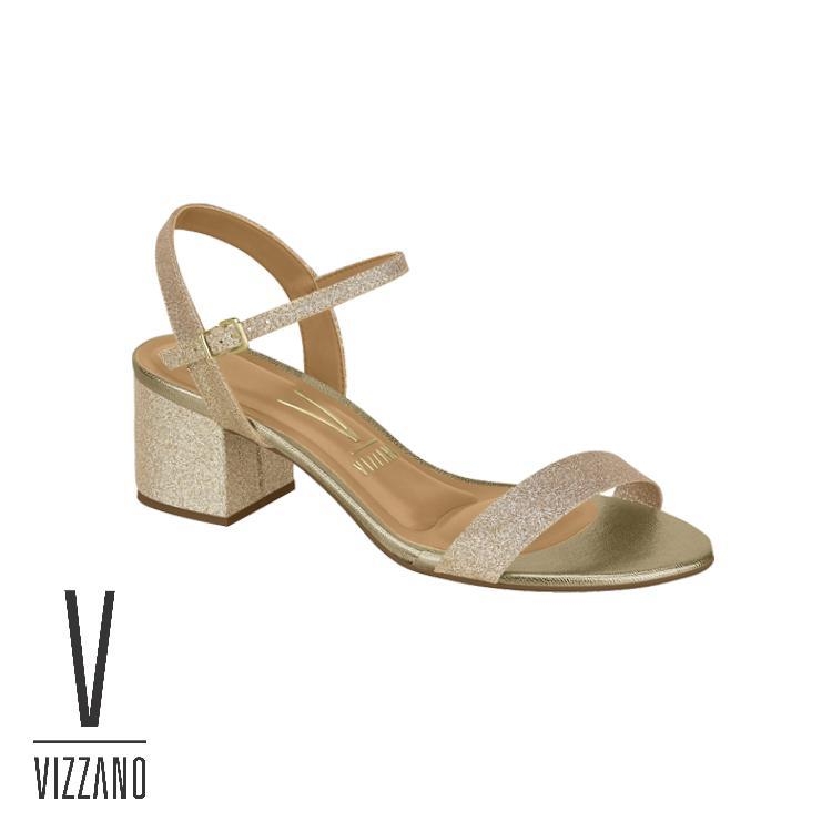 Salto Bloco Vizzano Gliter Mini Shine - AS CALÇADOS