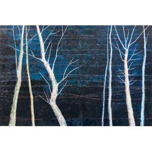<b>GONÇALO IVO - Noite de Inverno</b><br><br>óleo s/ tela, ass., dat. julho 1998, tit. e sit. V. Grande no verso Reproduzido na p. 167 do livro Gonçalo Ivo – O livro das árvores, de José Maria Dias da Cruz e patrocinado pelo Chase Manhattan Bank Nova York (Rio de Janeiro: Sextante, 2000)<br>200 x 300 cm