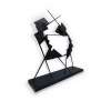 <b>BRUNO GIORGI - Capoeira</b><br><br>escultura em ferro, s/ ass. procedência: Darse Monteiro Soares<br>157 x 139 x 33 cm (sem a base) <br>164 x 150 x 38 cm (com a base)