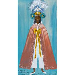 <b>ROSINA BECKER DO VALLE - O Rei dos “Caboclinhos” - Folclore Brasileiro</b><br><br>guache s/ papel, ass., dat. 1965 inf. dir. e tit. inf. esq. 40,5 x 24 cm