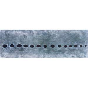 <b>RENATA BARROS - Sem Título</b><br><br>acrílica s/ tela, ass., dat. 2005/2023 e com diversas inscrições no verso. 50 x 149 cm