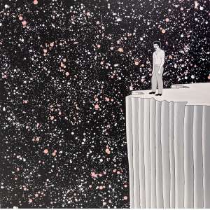 <b>VICTOR ARRUDA - Homenagem</b><br><br>óleo s/ tela, ass. e dat. 2006 no verso. 100 x 100 cm