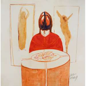 <b>SIRON FRANCO - Estudo</b><br><br>aquarela s/ papel, ass. dat. 1979 e com a indicação “estudo” inf. dir. - 31,5 x 31 cm