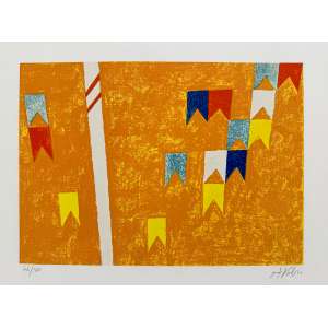 <b>VOLPI, Alfredo - Sem Título</b><br><br>serigrafia em cores impressa s/ papel, ass. inf. dir. e n. 43/100 inf. esq. - MI 23,5 x 33 cm / ME 51 x 66 cm 