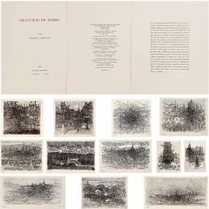 <b>DAREL VALENÇA LINS - Gravuras de Darel</b><br><br>álbum com 12 gravuras em metal impressas s/ papel, todas ass. inf. dir. e n. 54/100 inf. esq. - textos de Clarice Lispector - exemplar n. 54 de uma tiragem de 126 exemplares - (Rio de Janeiro: Julio Pacello, 1968) - 41 x 33,5 cm