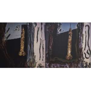 <b>ANTÔNIO DIAS - Padeborn (Díptico)</b><br>impressão UV digital s/ tela, dat. 1996/2009, tit. e n. 3/3 no verso - (3 exemplares) - Reproduzido no catálogo da exposição do artista realizada na Galeria Laura Alvim, Rio de Janeiro, RJ, em 2010<br>50 x 100 cm