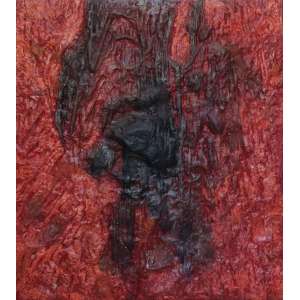 <b>KRAJCBERG, Frans - Sem Título</b><br>papel japonês moldado em pedra colado em tela<br>75 x 61,5 cm