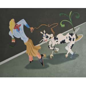 <b>ROBERTO MAGALHÃES - Sem Título</b><br>óleo s/ tela, ass., dat. e tit. (?) inf. esq.<br>73 x 92 cm