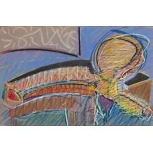 <b>CILDO MEIRELES - Sem Título</b><br>giz de cera s/ papel, ass. e dat. 1992 no verso<br>40 x 59 cm