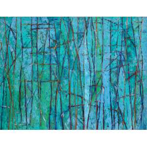 <b>GONÇALO IVO - Floresta</b><br>acrílica s/ tela, ass., dat. dezembro 1989 e tit. no verso<br>100 x 130 cm